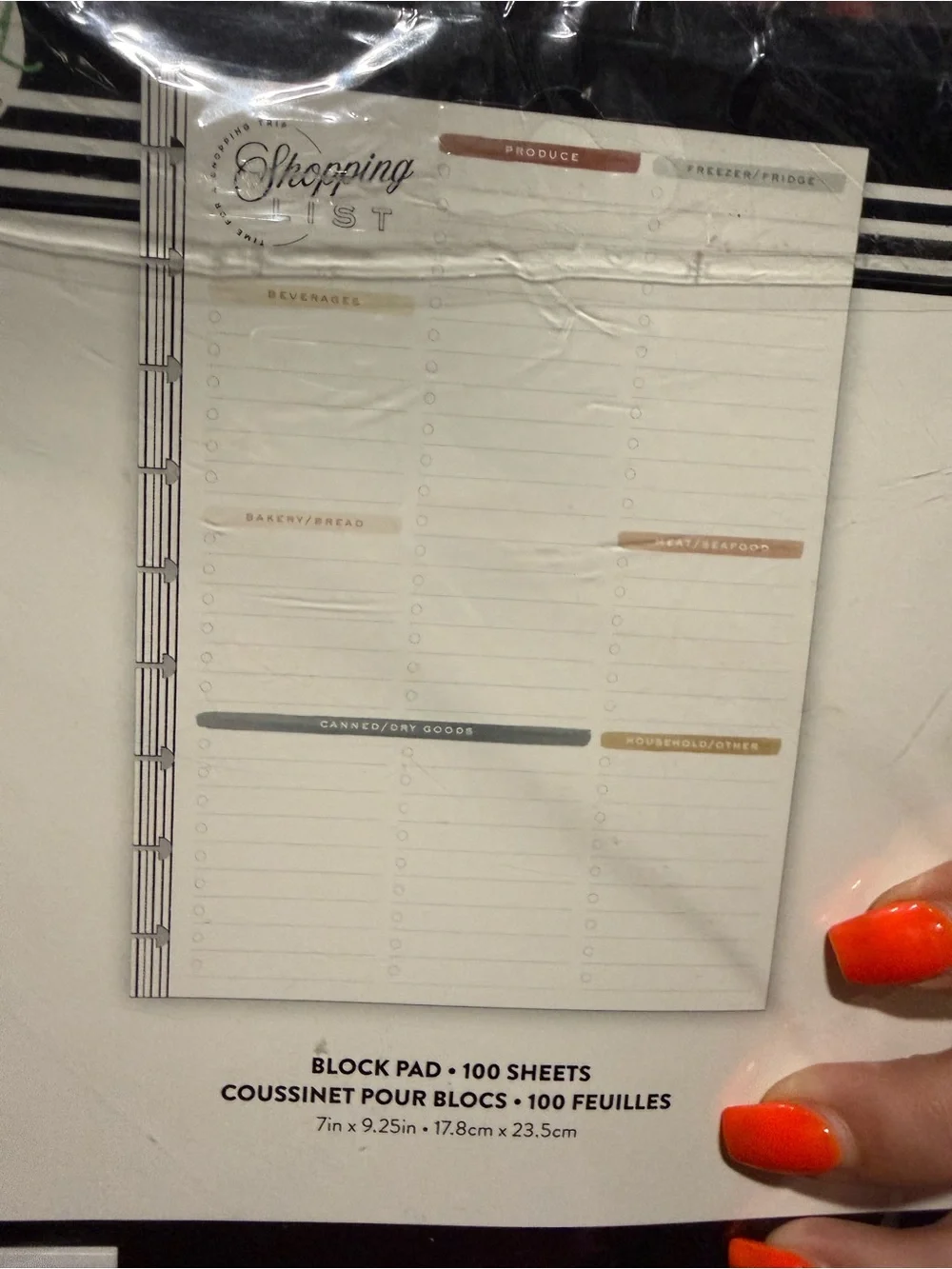The Happy Planner Shopping List pages classic size